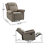 Fauteuil inclinable pivotant moderne en velours Marloo par Christopher Knight Home