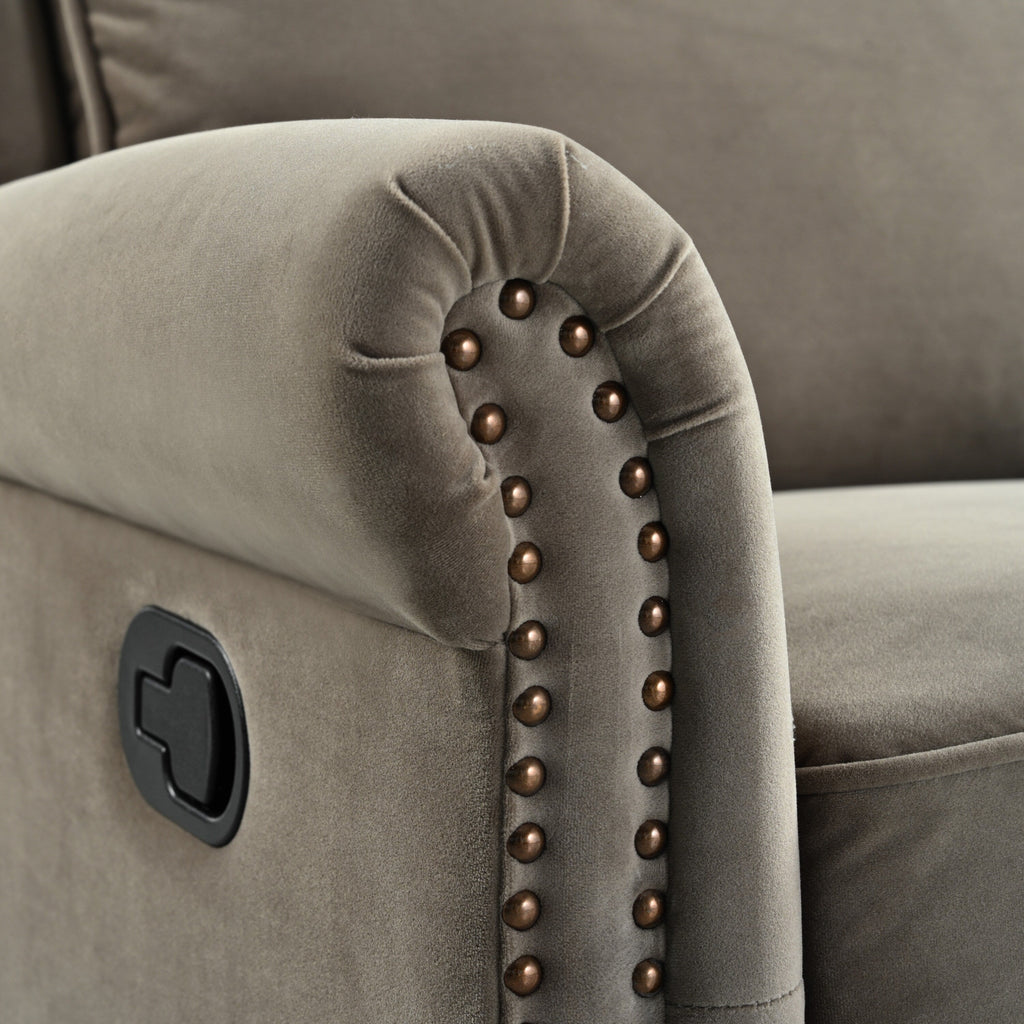 Fauteuil inclinable pivotant moderne en velours Marloo par Christopher Knight Home