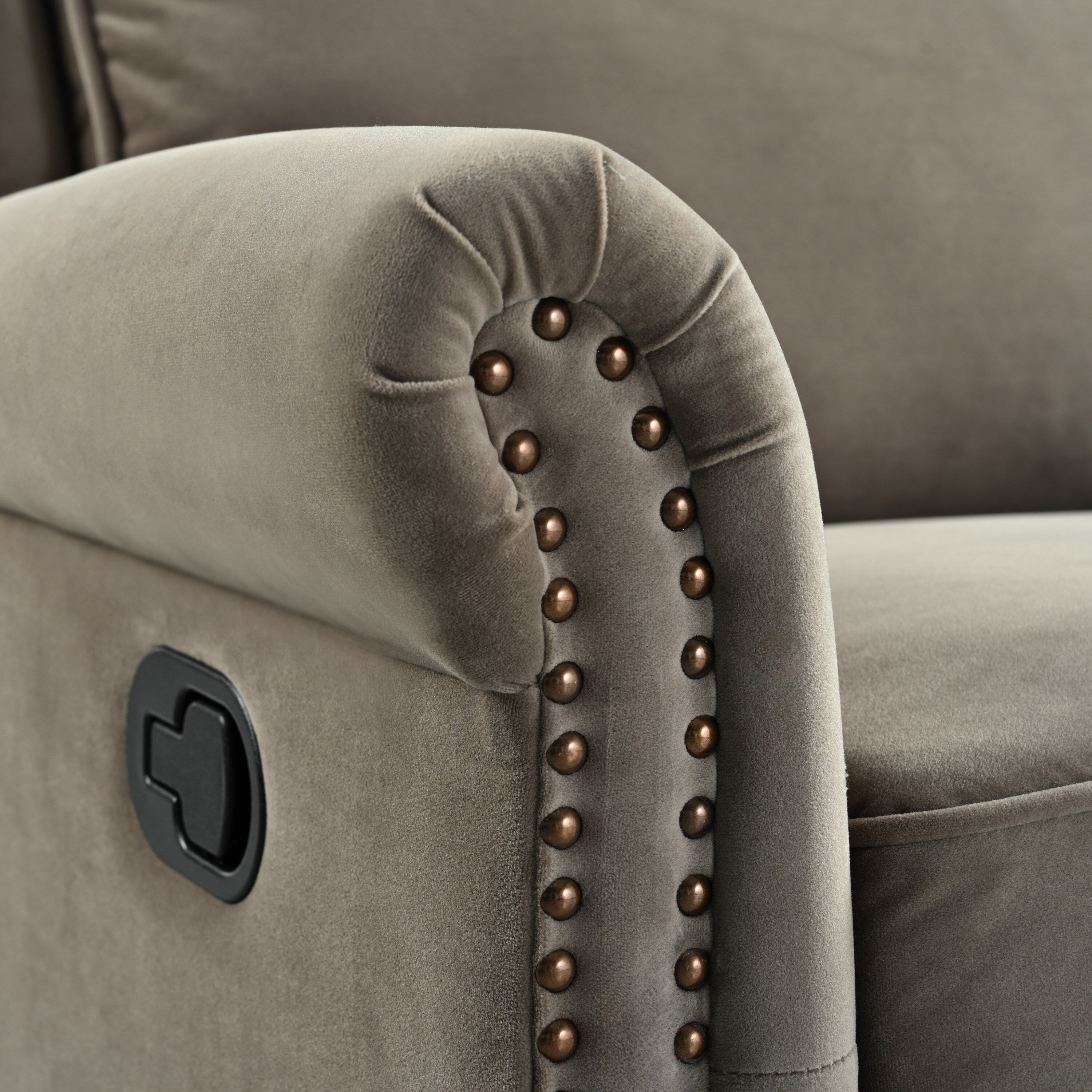 Fauteuil inclinable pivotant moderne en velours Marloo par Christopher Knight Home