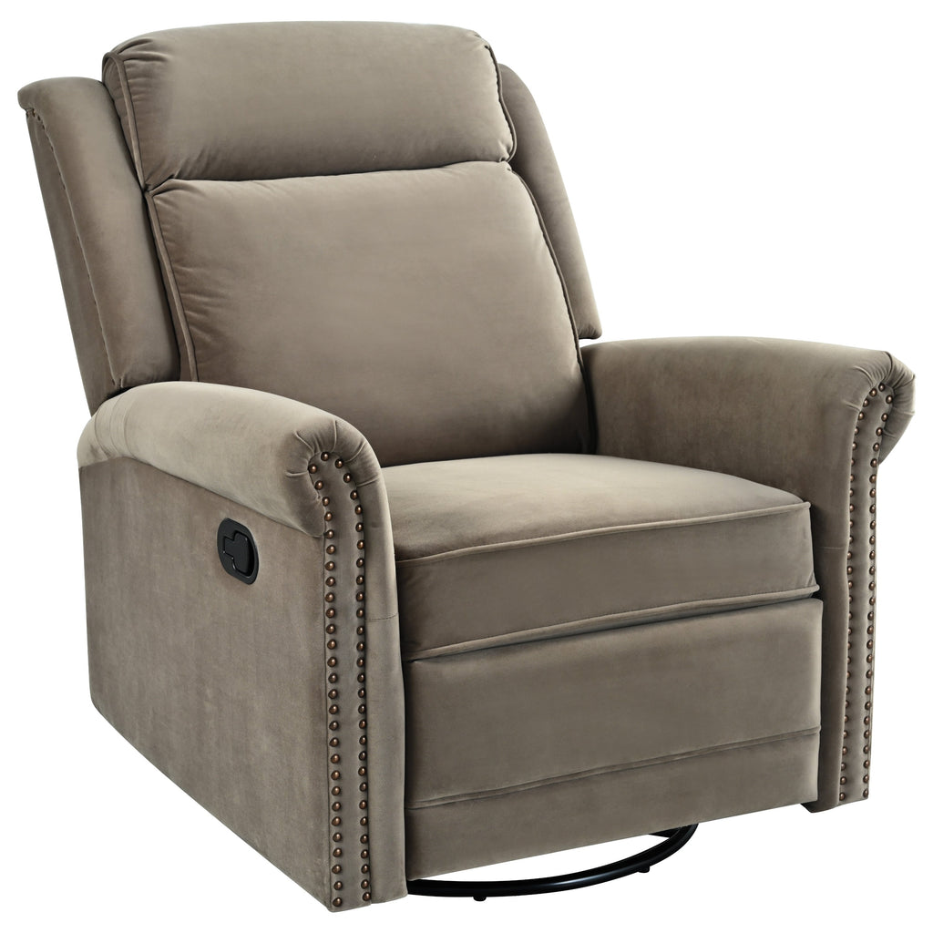Fauteuil inclinable pivotant moderne en velours Marloo par Christopher Knight Home