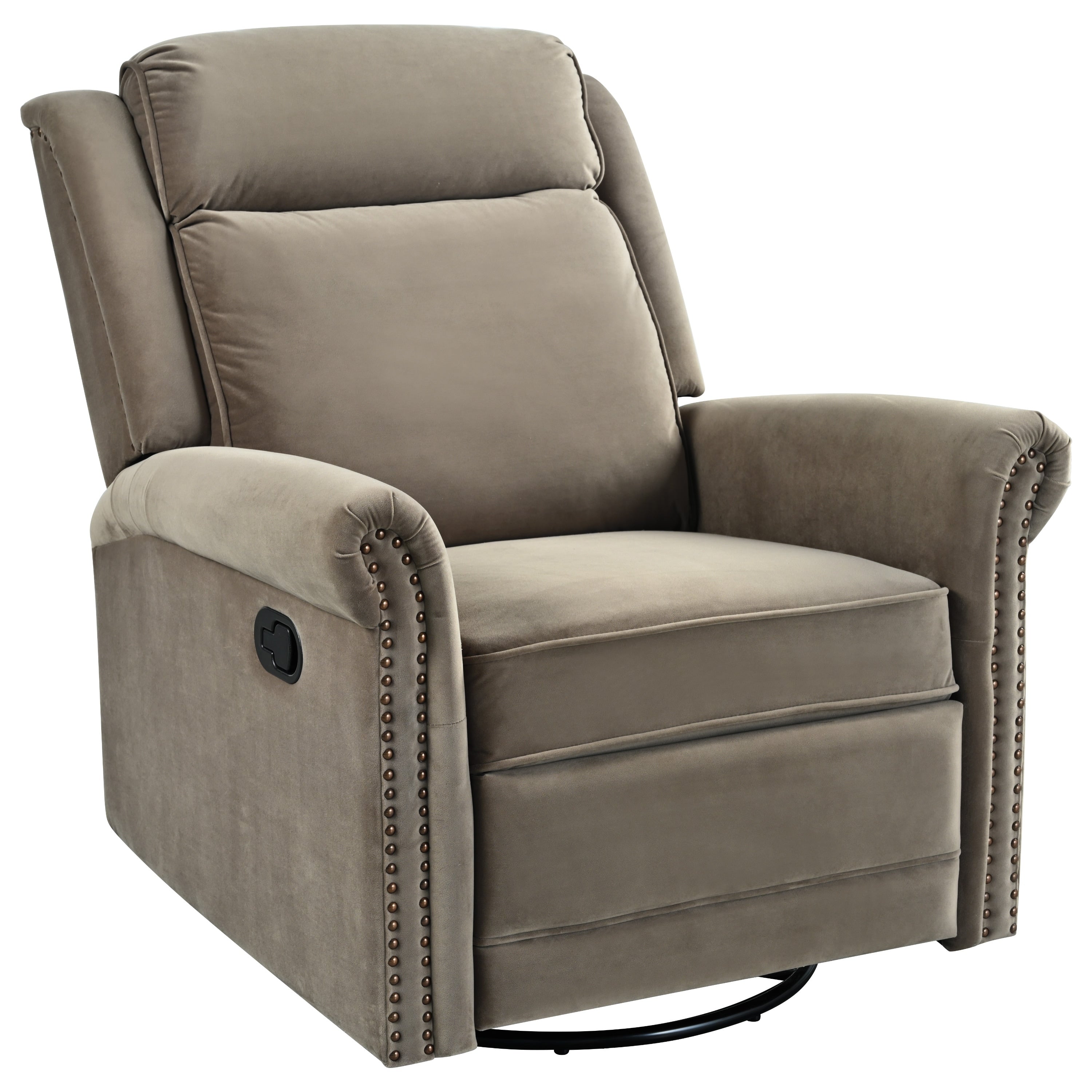Fauteuil inclinable pivotant moderne en velours Marloo par Christopher Knight Home