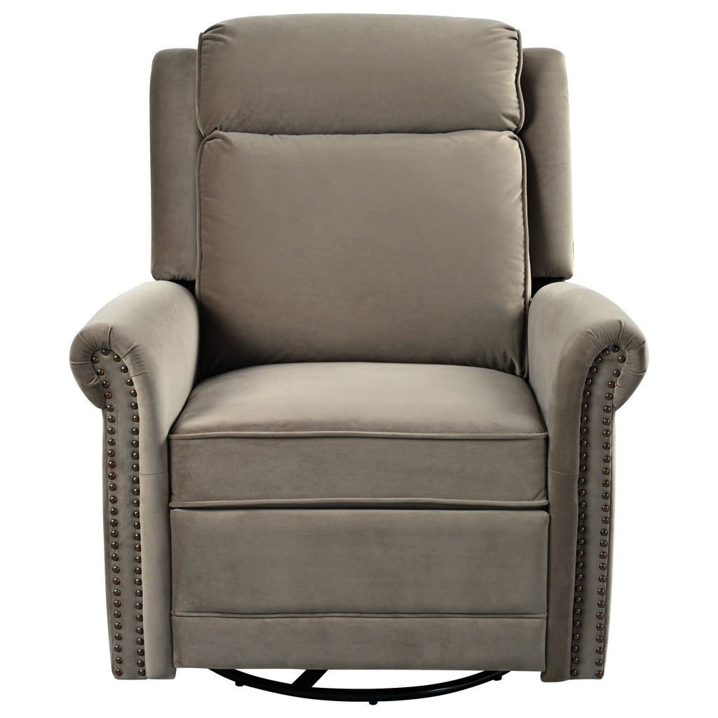 Fauteuil inclinable pivotant moderne en velours Marloo par Christopher Knight Home