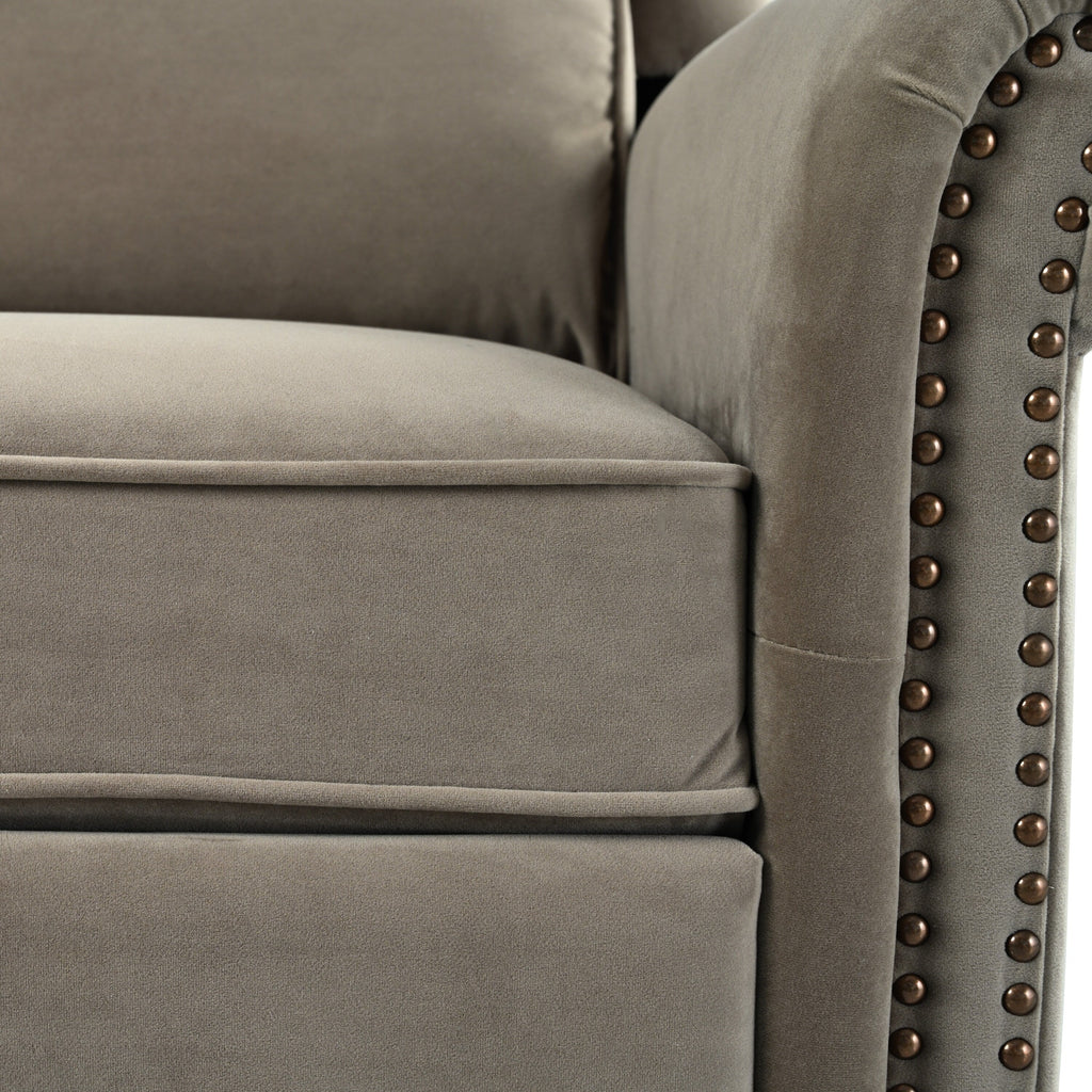 Fauteuil inclinable pivotant moderne en velours Marloo par Christopher Knight Home