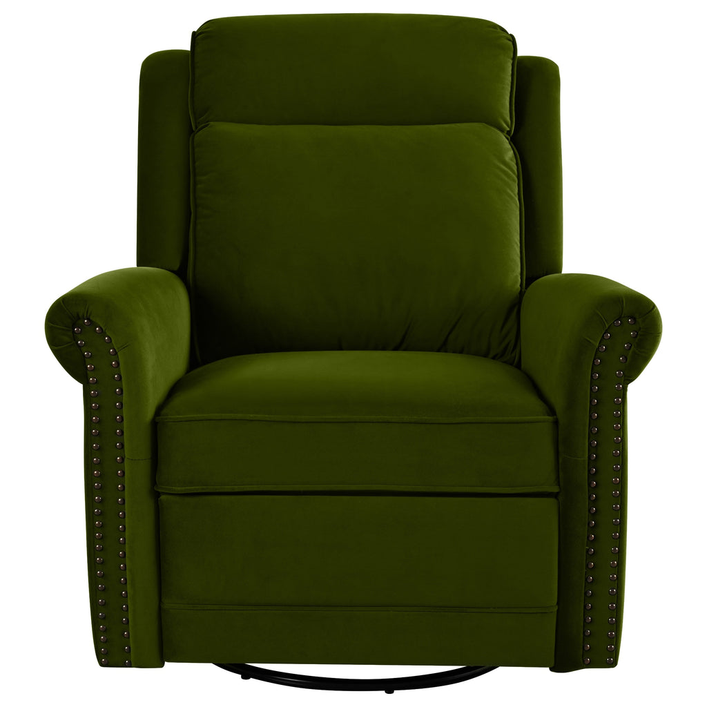 Fauteuil inclinable pivotant moderne en velours Marloo par Christopher Knight Home