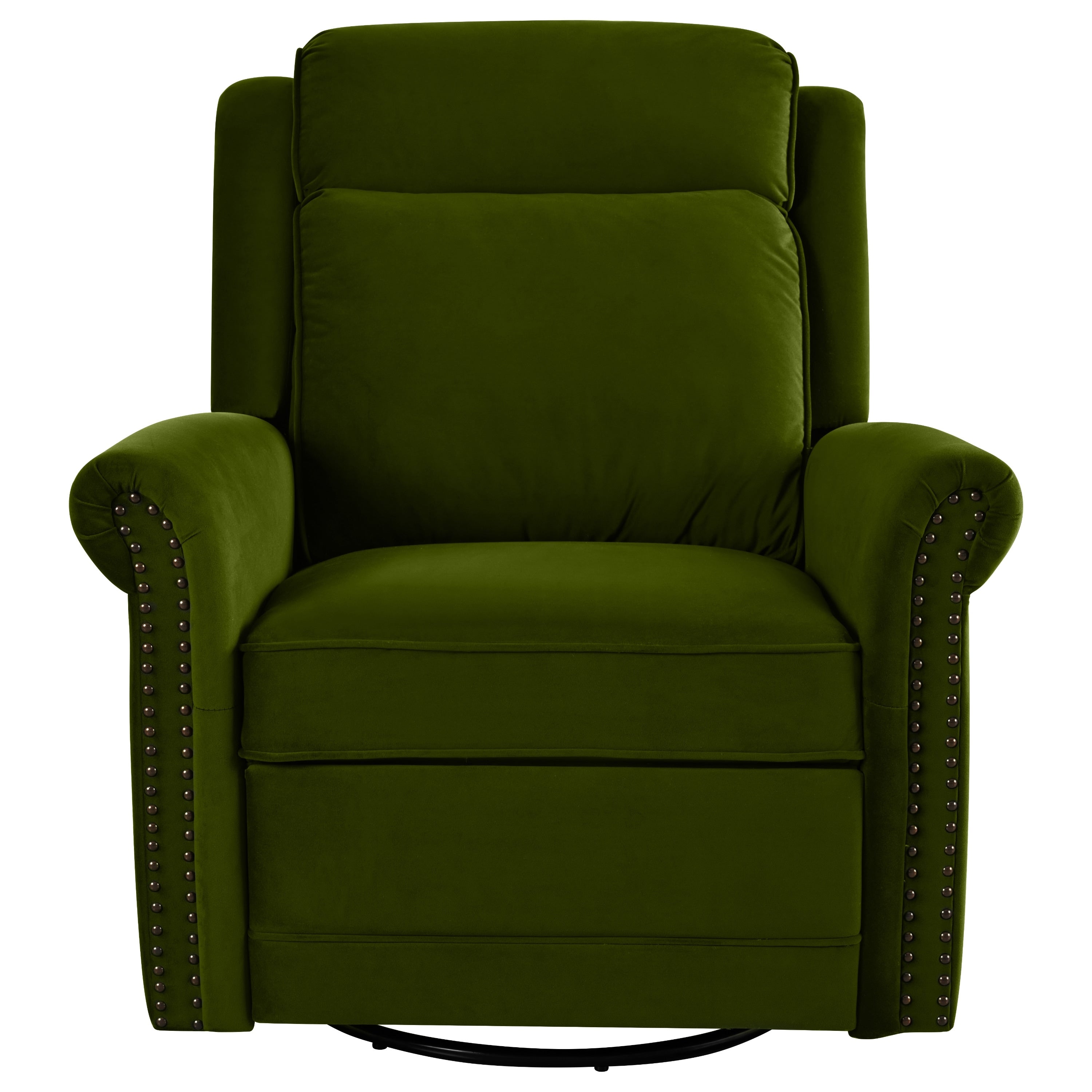 Fauteuil inclinable pivotant moderne en velours Marloo par Christopher Knight Home