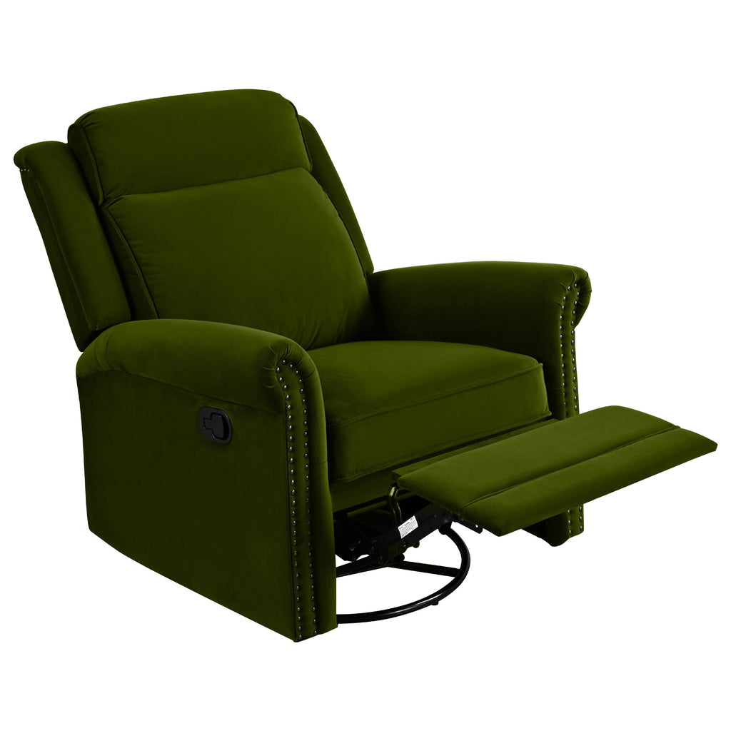 Fauteuil inclinable pivotant moderne en velours Marloo par Christopher Knight Home