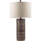 Lampe de table bohème en bronze Marnie de Livabliss – Dimensions (H x L x P) : 26 x 14 x 14