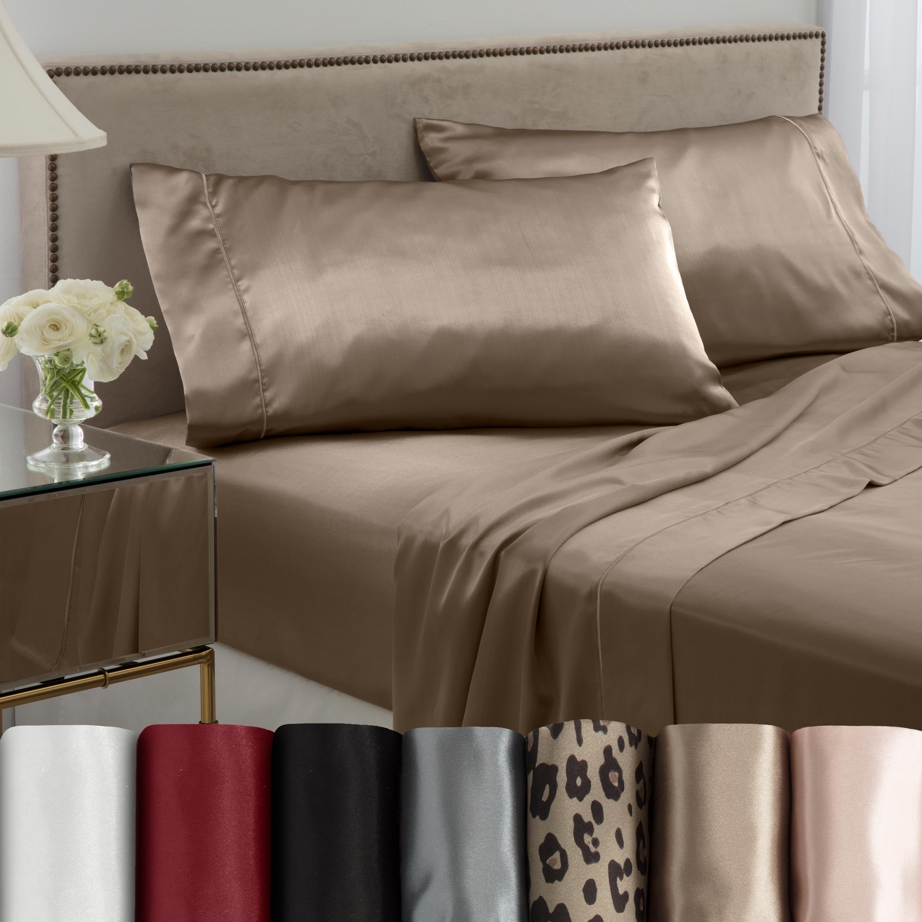 Parure de draps Martex Elegance en satin de soie doux et respirant pour cheveux et peau
