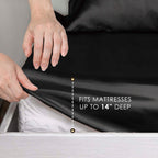 Parure de draps Martex Elegance en satin de soie doux et respirant pour cheveux et peau