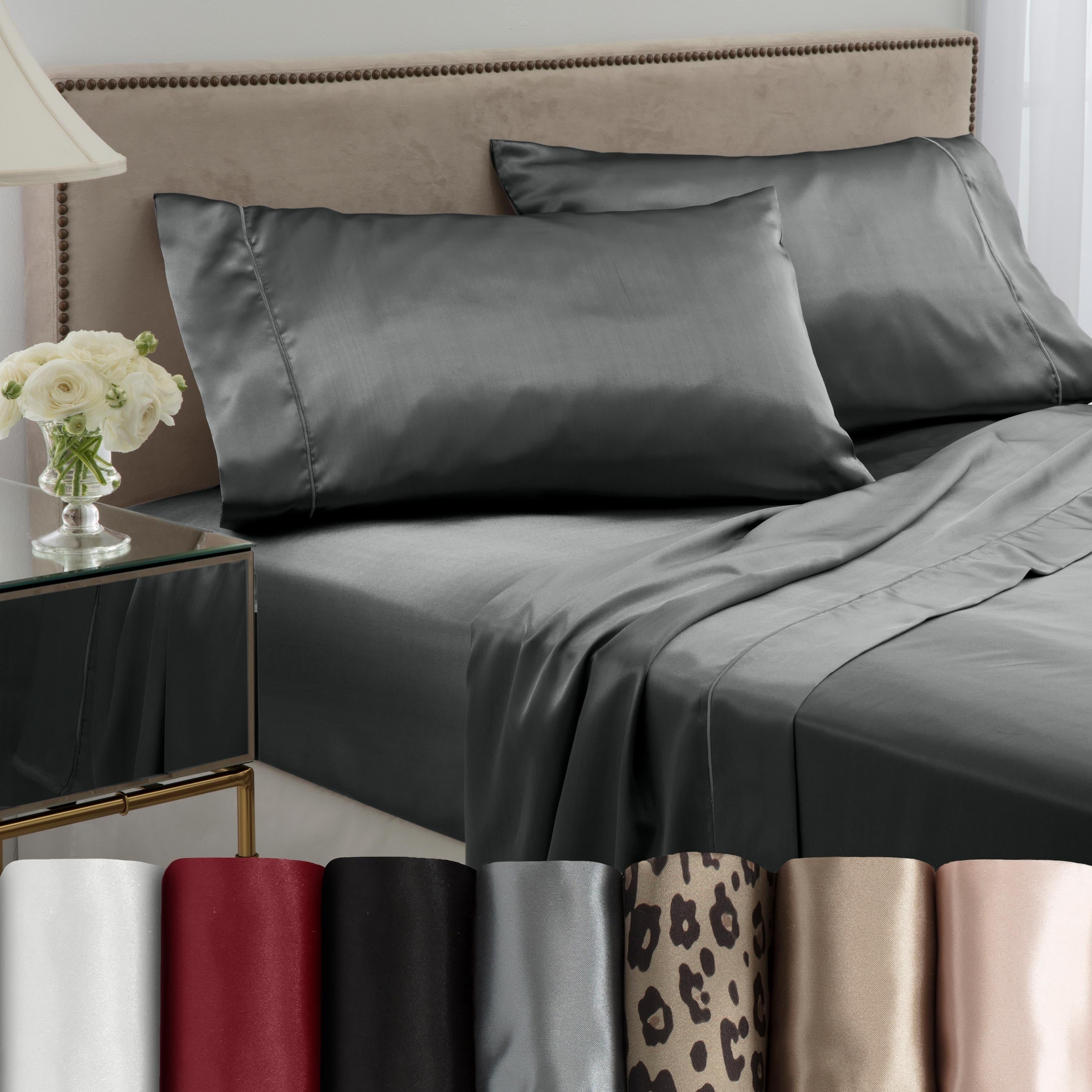 Parure de draps Martex Elegance en satin de soie doux et respirant pour cheveux et peau