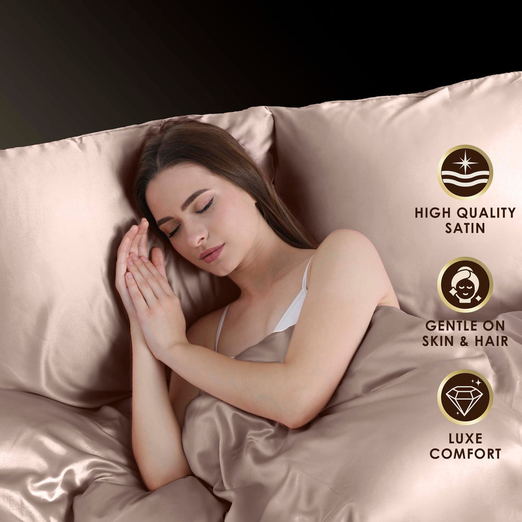 Parure de draps Martex Elegance en satin de soie doux et respirant pour cheveux et peau
