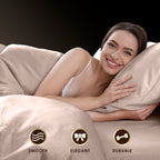Parure de draps Martex Elegance en satin de soie doux et respirant pour cheveux et peau