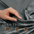 Parure de draps Martex Elegance en satin de soie doux et respirant pour cheveux et peau