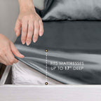 Parure de draps Martex Elegance en satin de soie doux et respirant pour cheveux et peau