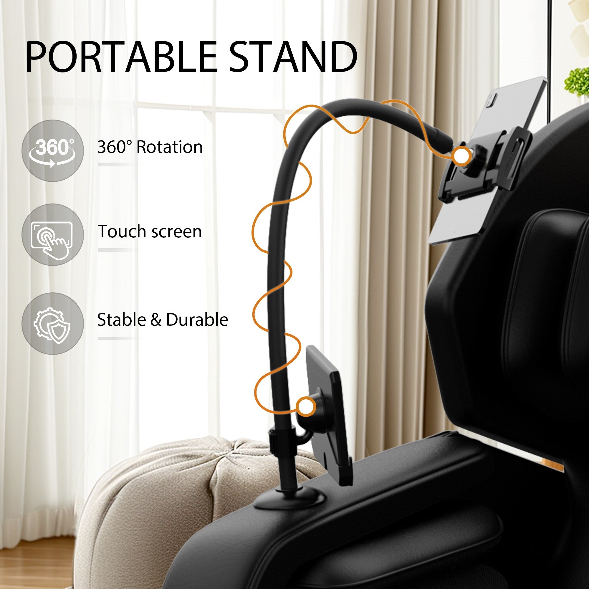 Fauteuil de massage inclinable à gravité zéro avec pression d'air sur tout le corps