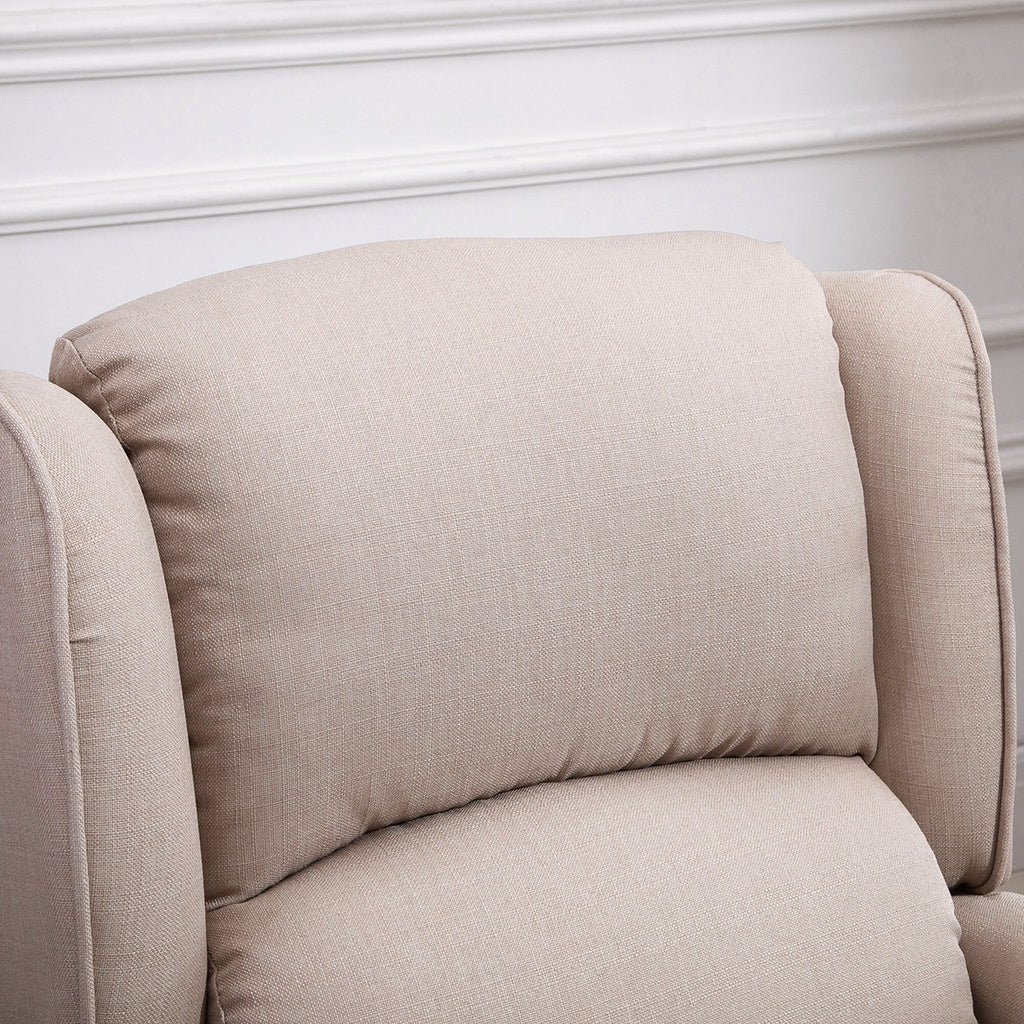 Canapé inclinable massant avec chauffage, dossier réglable, télécommande filaire et poche de rangement latérale