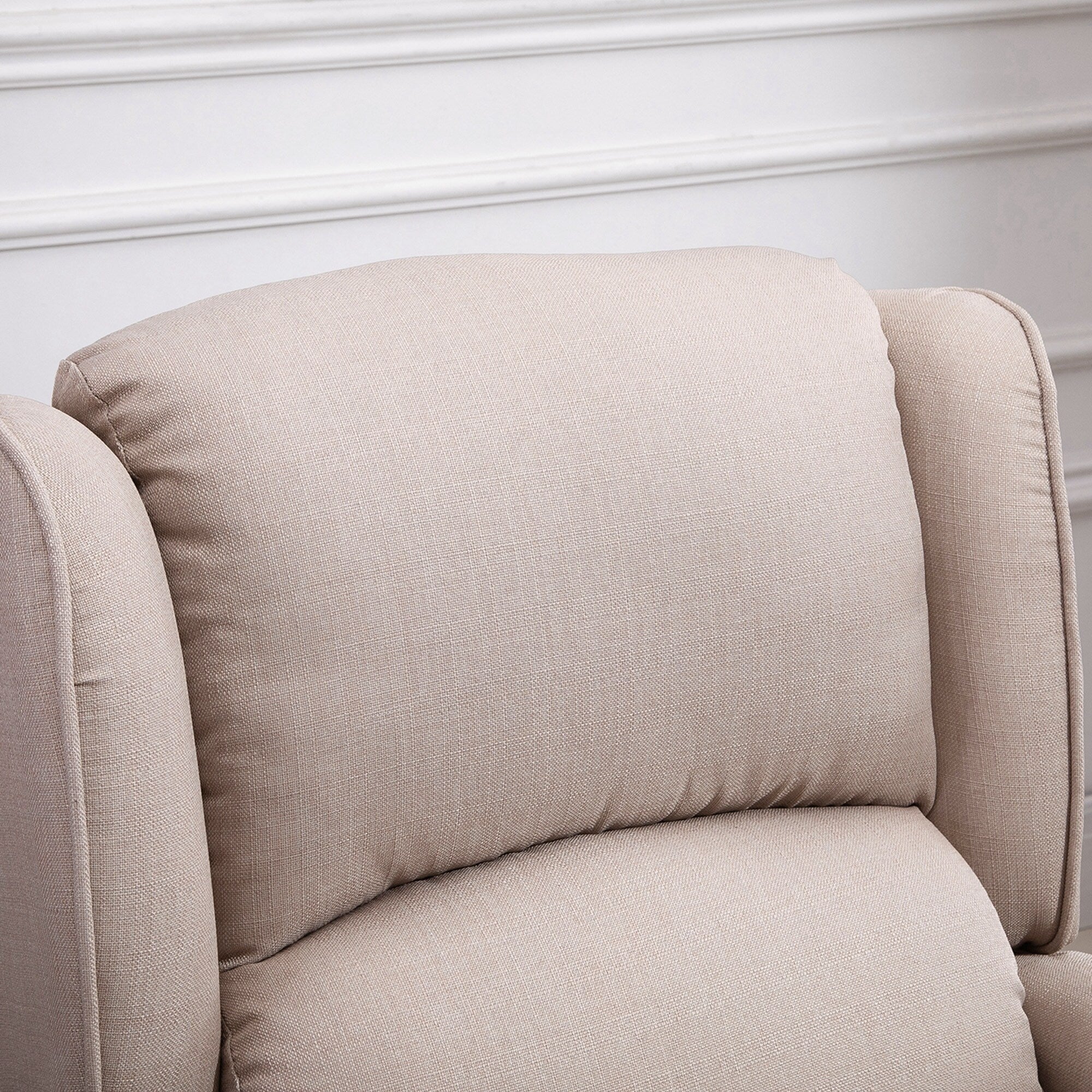 Canapé inclinable massant avec chauffage, dossier réglable, télécommande filaire et poche de rangement latérale