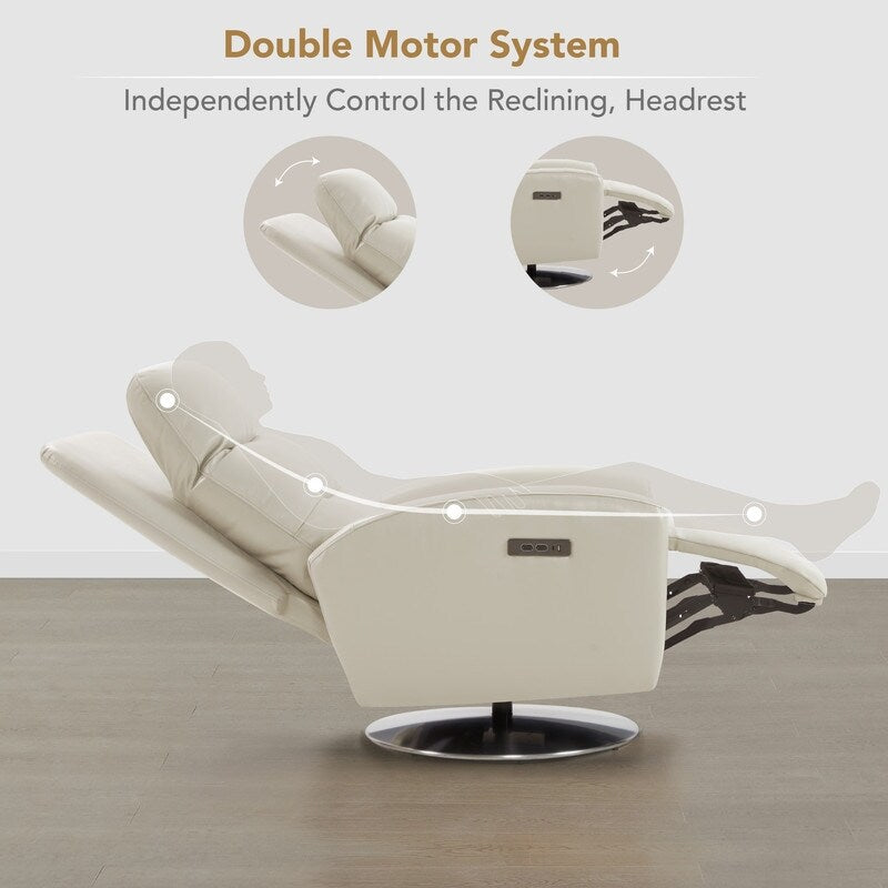 Fauteuil inclinable pivotant à double moteur Mateo