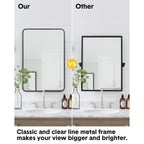 Miroir rond noir mat
