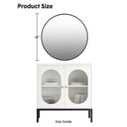 Miroir rond noir mat