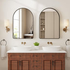 Miroir rond noir mat