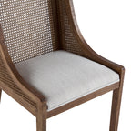 Chaises de salle à manger Maurers rembourrées en rotin et bois (lot de 2) par Christopher Knight Home