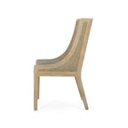 Chaises de salle à manger Maurers rembourrées en rotin et bois (lot de 2) par Christopher Knight Home