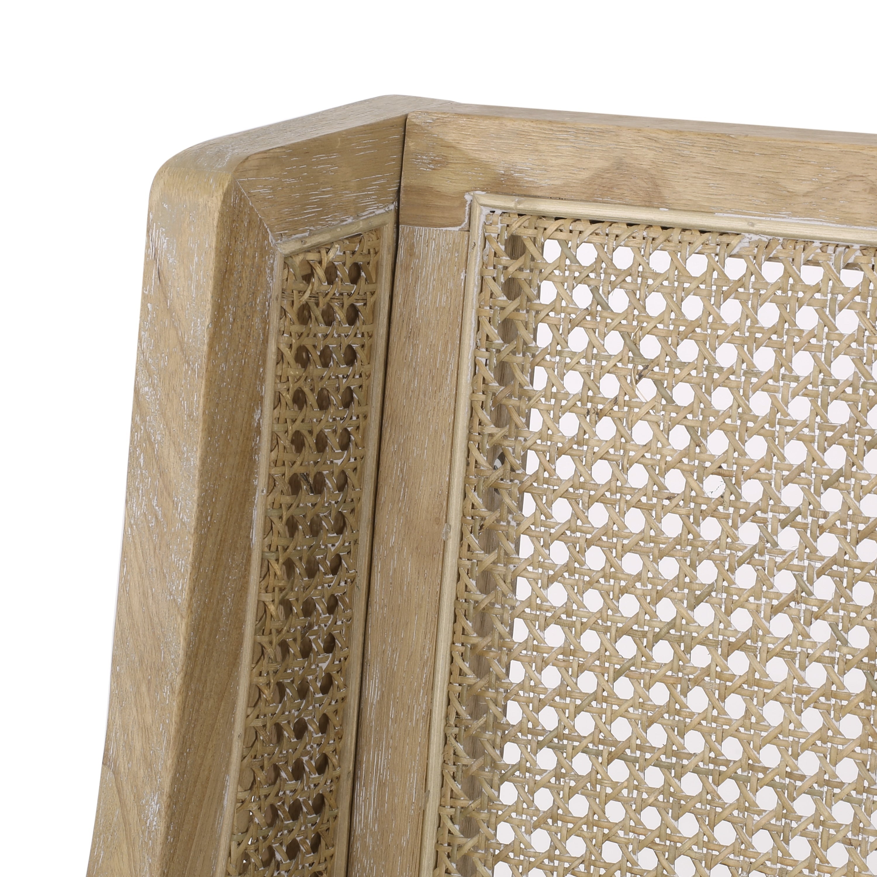 Chaises de salle à manger Maurers rembourrées en rotin et bois (lot de 2) par Christopher Knight Home