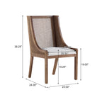 Chaises de salle à manger Maurers rembourrées en rotin et bois (lot de 2) par Christopher Knight Home