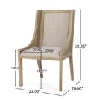 Chaises de salle à manger Maurers rembourrées en rotin et bois (lot de 2) par Christopher Knight Home