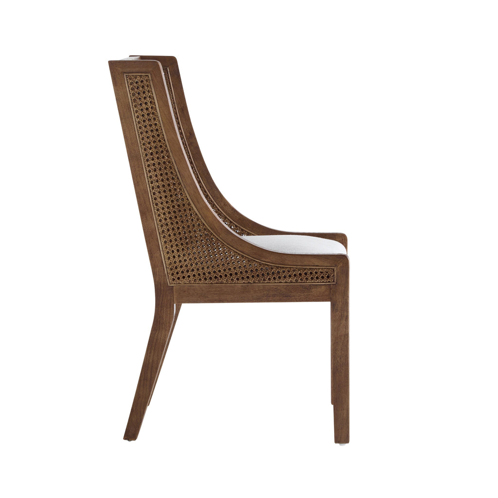 Chaises de salle à manger Maurers rembourrées en rotin et bois (lot de 2) par Christopher Knight Home