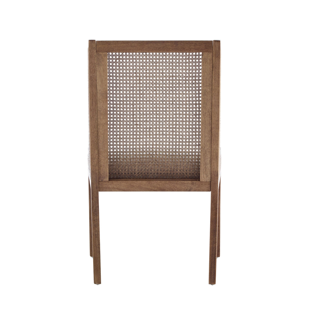 Chaises de salle à manger Maurers rembourrées en rotin et bois (lot de 2) par Christopher Knight Home