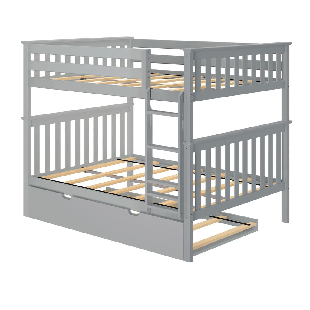 Max and Lily Full over Full Bunk Bed with Trundle Bed