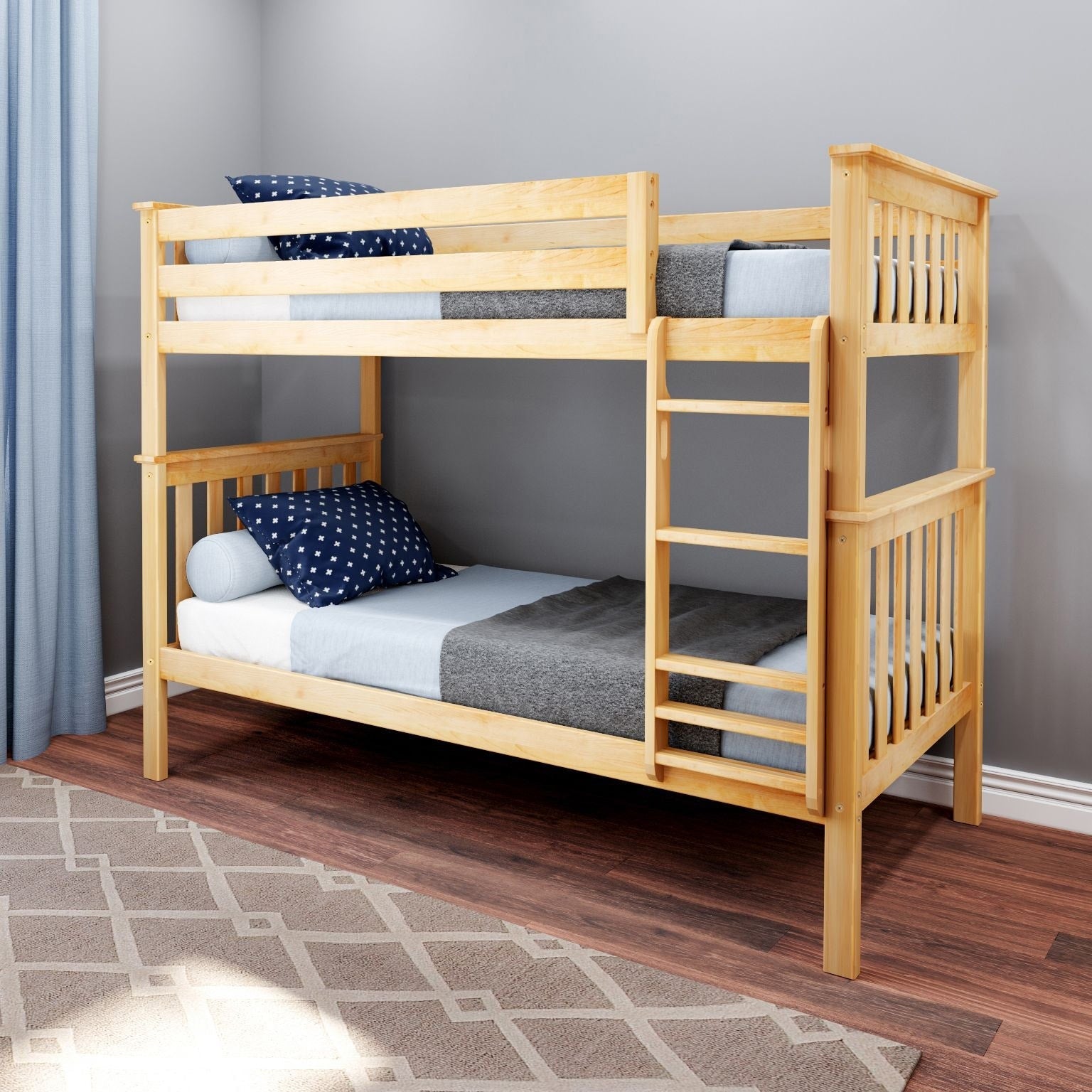 Max and Lily Twin over Twin Solid Wood Bunk Bed
