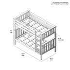 Max and Lily Twin over Twin Solid Wood Bunk Bed