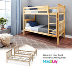 Max and Lily Twin over Twin Solid Wood Bunk Bed