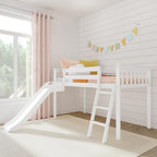 Max and Lily Classic Twin-Size Low Loft with Easy Slide