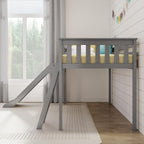 Max and Lily Classic Twin-Size Low Loft with Easy Slide