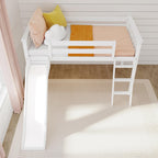 Max and Lily Classic Twin-Size Low Loft with Easy Slide