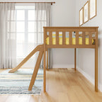 Max and Lily Classic Twin-Size Low Loft with Easy Slide