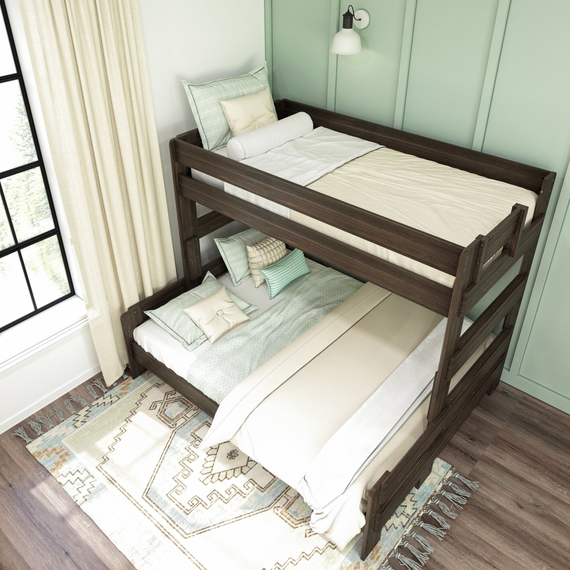 Lit superposé double XL sur Queen de Max et Lily Farmhouse