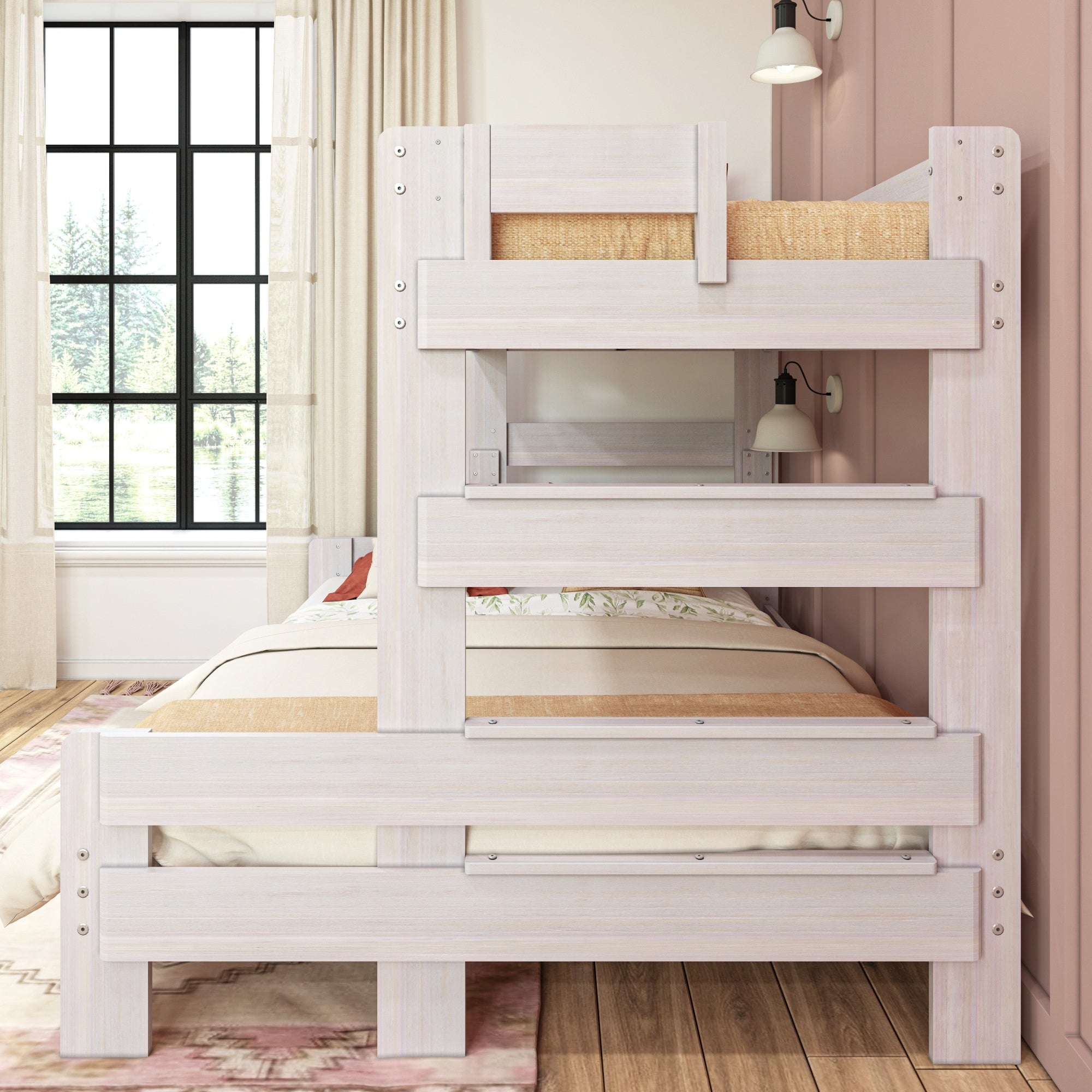 Lit superposé double XL sur Queen de Max et Lily Farmhouse