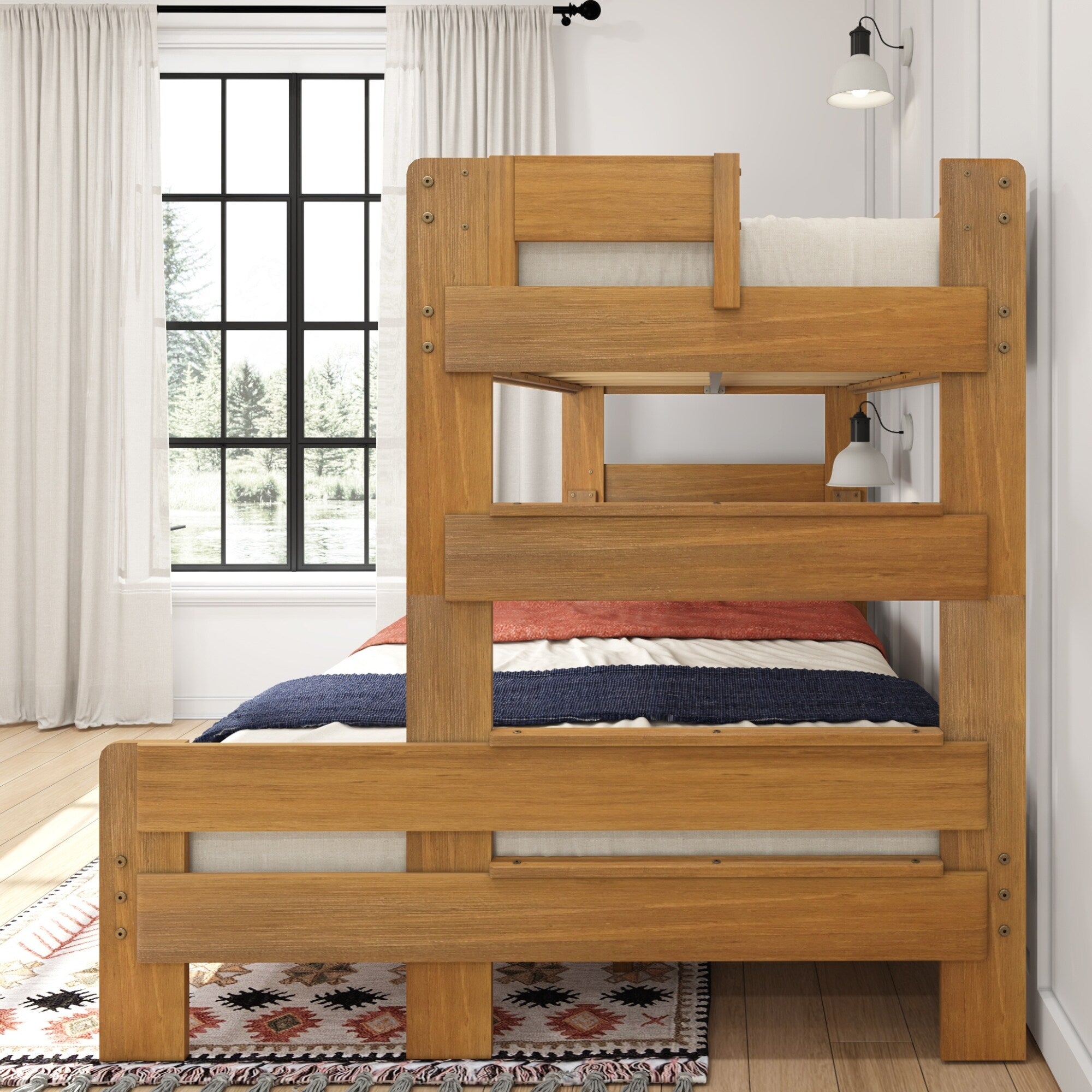 Max and Lily Farmhouse Twin XL over Queen Bunk Bed
