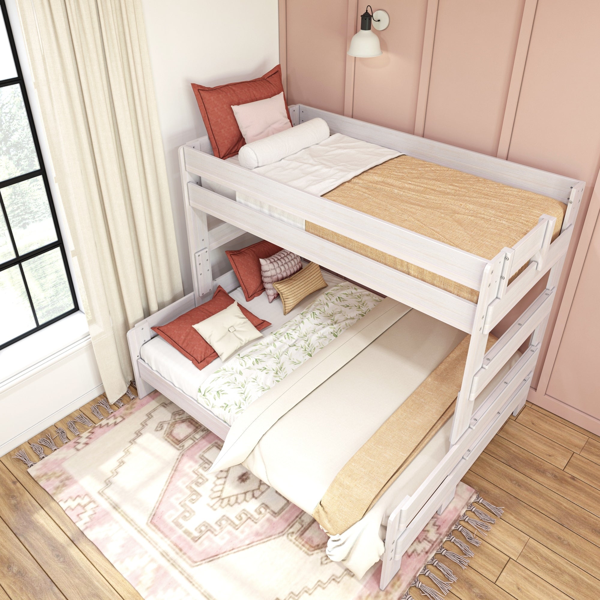 Lit superposé double XL sur Queen de Max et Lily Farmhouse