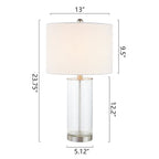 Lot de 2 lampes de table en verre transparent (23,75 €) - 13 x 13 x 23,75 €