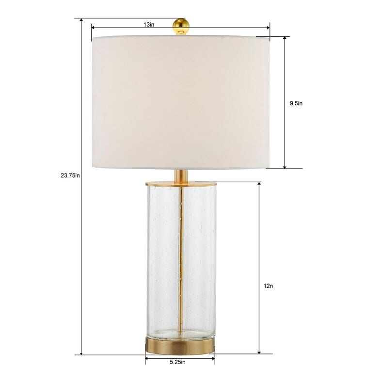 Lot de 2 lampes de table en verre transparent (23,75 €) - 13 x 13 x 23,75 €