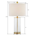 Lot de 2 lampes de table en verre transparent (23,75 €) - 13 x 13 x 23,75 €