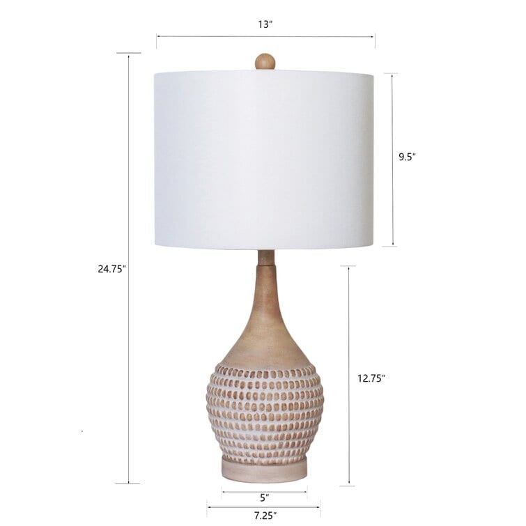 Lampe de table Maxax 24,75 marron avec port USB (lot de 2)