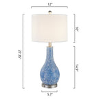 Ensemble de 2 lampes de table en verre avec port USB (lot de 2)