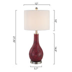 Ensemble de 2 lampes de table en verre avec port USB (lot de 2)